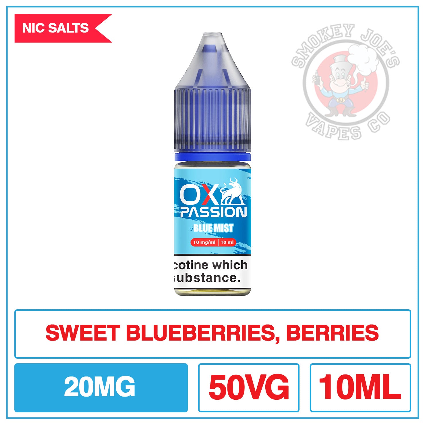 Oxva - Ox Passion - Nic Salt - Blue Mist | Smokey Joes Vapes Co Oxva - Ox Passion - Nic Salt - Blue Mist | Smokey Joes Vapes Co