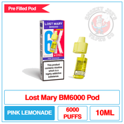 Lost Mary - BM6000 - Pink Lemonade - Pre Filled Pod