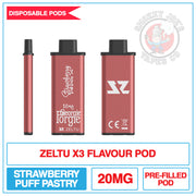 Zeltu X3 - Prefilled Pod - Georgie Porgie - Strawberry Puff Pastry | Smokey Joes Vapes Co