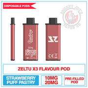 Zeltu X3 - Prefilled Pod - Georgie Porgie - Strawberry Puff Pastry | Smokey Joes Vapes Co