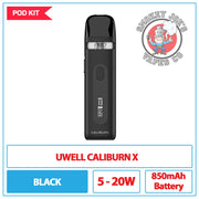 Uwell - Caliburn X - Pod Kit - Black | Smokey Joes Vapes Co