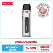 Uwell - Caliburn X - Pod Kit - Moonlight Silver | Smokey Joes Vapes Co