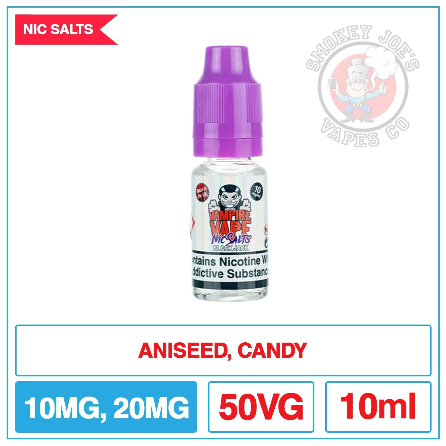 Vampire Vapes - Nic Salt - Black Jack | Smokey Joes Vapes Co Vampire Vapes - Nic Salt - Black Jack | Smokey Joes Vapes Co