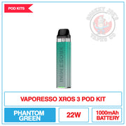 Vaporesso - Xros 3 Mini - Pod Kit - Phantom Green | Smokey Joes Vapes Co