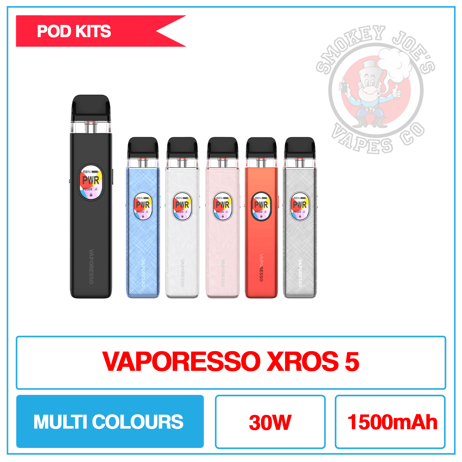 Vaporesso - Xros 5 - Pod Kit | Smokey Joes Vapes Co Vaporesso - Xros 5 - Pod Kit | Smokey Joes Vapes Co