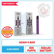Again - H Bar Disposable - Aloe Grape | Smokey Joes Vapes Co