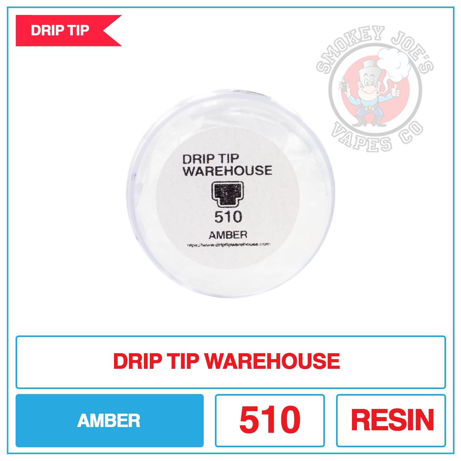 Drip Tip Warehouse - 510 Drip Tip - Amber | Smokey Joes Vapes Co Drip Tip Warehouse - 510 Drip Tip - Amber | Smokey Joes Vapes Co