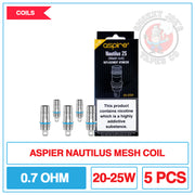 Aspire Nautilus Replacement Mesh Coil 0.7Ohm | Smokey Joes Vapes Co