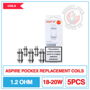 Aspire PockeX  Replacement Coils 1.2OHM 5PCS | Smokey Joes Vapes Co