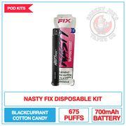 Nasty Fix Disposable - Blackcurrant Cotton Candy |  Smokey Joes Vapes Co.