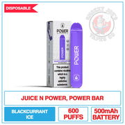 Juice N Power - Power Bar - Blackcurrant Ice |  Smokey Joes Vapes Co.