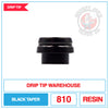 Drip Tip Warehouse - 810 Drip Tip - Black Taper |  Smokey Joes Vapes Co.