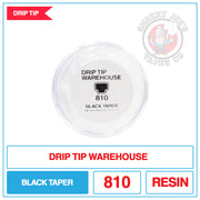 Drip Tip Warehouse - 810 Drip Tip - Black Taper |  Smokey Joes Vapes Co.