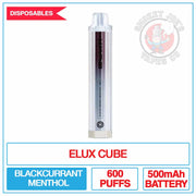 Elux - Cube 600 - Blackcurrant Menthol | Smokey Joes Vapes Co