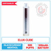 Elux - Cube 600 - Blackcurrant Menthol | Smokey Joes Vapes Co
