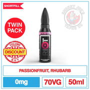 Riot Squad - BLCK EDTN Twin Pack - Deluxe Passionfruit Rhubarb - 50ml | Smokey Joes Vapes Co
