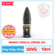 Riot Salts - BLCK EDTN - Mango Vanilla Ice Cream | Smokey Joes Vapes Co