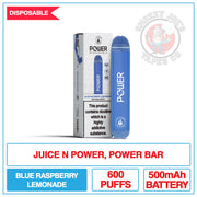 Juice N Power  - Power Bar - Blue Raspberry Lemonade |  Smokey Joes Vapes Co.