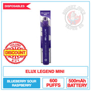 Elux Legend Mini - Blue Sour Raspberry | Smokey Joes Vapes Co