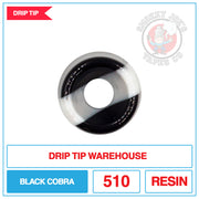 Drip Tip Warehouse - 510 Drip Tip - Striped Black & White |  Smokey Joes Vapes Co.