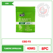 CBD +FX Gummies Turmeric Spirulina 40mg 8CT |  Smokey Joes Vapes Co.