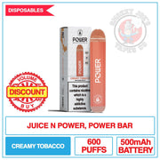 Juice N Power - Power Bar - Creamy Tobacco | Smokey Joes Vapes Co