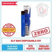 Elf Bar - Blue Razz Lemonade - 0mg | Smokey Joes Vapes Co