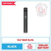 Elf Bar - Elfa Pod Kit - Black | Smokey Joes Vapes Co