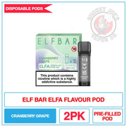 Elf Bar - Elfa Prefilled Pods - Cranberry Grape | Smokey Joes Vapes Co