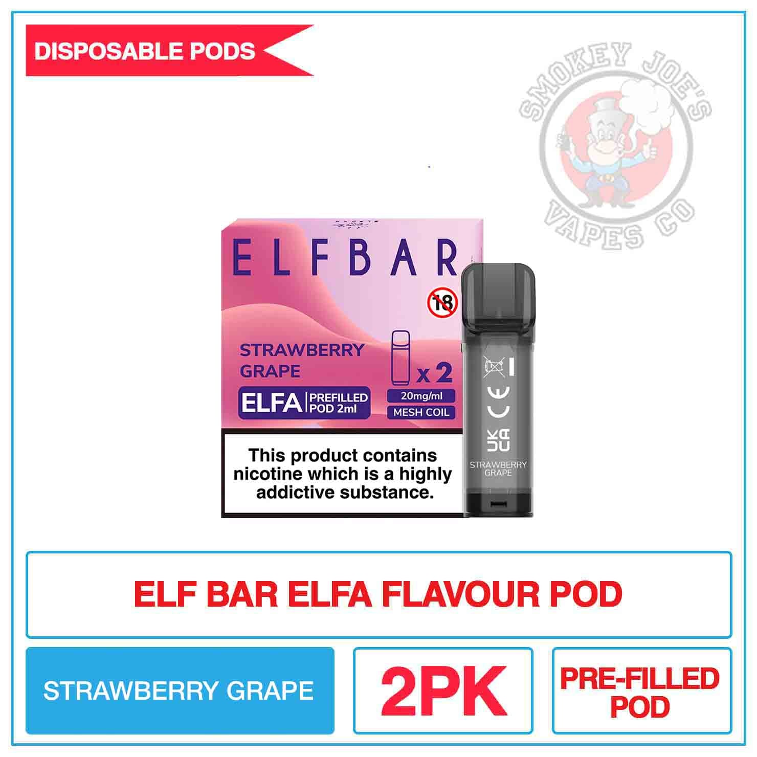 Strawberry Kiwi Elf Bar Elfa Prefilled Pod 20mg