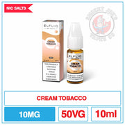 Elfliq - Nic Salt - Cream Tobacco - 10mg | Smokey Joes Vapes Co