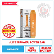 Juice N Power - Power Bar - Energy Ice | Smokey Joes Vapes Co