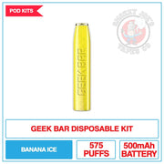 Geek Bar - Disposable Kit - Banana Ice - 10mg |  Smokey Joes Vapes Co.