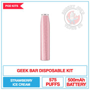 Geek Bar - Disposable Kit - Strawberry Ice Cream - 10mg |  Smokey Joes Vapes Co.