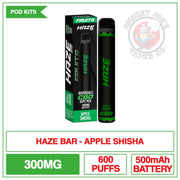 Haze Bar CBD Disposable - Apple Shisha - 300mg |  Smokey Joes Vapes Co.