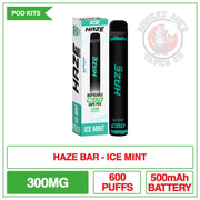Haze Bar CBD Disposable - Ice Mint - 300mg |  Smokey Joes Vapes Co.