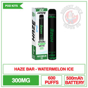 Haze Bar CBD Disposable - Watermelon Ice - 300mg |  Smokey Joes Vapes Co.