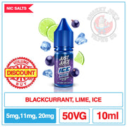 Just Juice Nic Salt - Ice Range - Blackcurrant and Lime | Smokey Joes Vapes Co