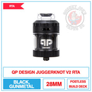 QP Design - Juggerknot V2 - RTA - Black | Smokey Joes Vapes Co
