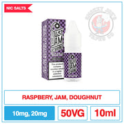 Just Jam Nic Salt - Raspberry Doughnut |  Smokey Joes Vapes Co.