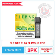 Elf Bar - Elfa Prefilled Pods - Lemon Mint | Smokey Joes Vapes Co