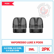 Vaporesso - Luxe X - 2ml Replacement Pods | Smokey Joes Vapes Co