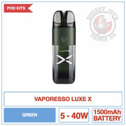Vaporesso - Luxe X - Pod Kit - Green | Smokey Joes Vapes Co