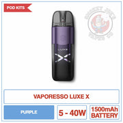 Vaporesso - Luxe X - Pod Kit - Purple | Smokey Joes Vapes Co