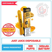 Just Juice - Disposable - Mango And Passion Fruit - 20mg | Smokey Joes Vapes Co