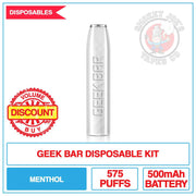 Geek Bar - Disposable Kit - Menthol - 20mg | Smokey Joes Vapes Co