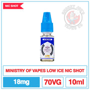 Ministry Of Vapes - 70/30 Low Ice Nic Shot Nic Shot - 18mg |  Smokey Joes Vapes Co.