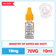 Ministry Of Vapes - 70/30 Nic Shot - 18mg |  Smokey Joes Vapes Co.