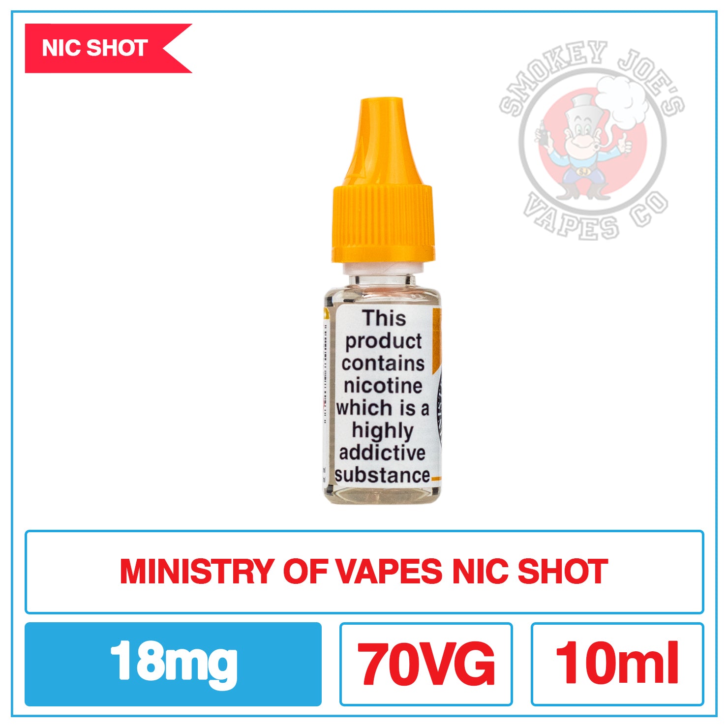 18 mg nicotine vape juice Ministry Of Vapes - 70/30 Nic Shot - 18mg