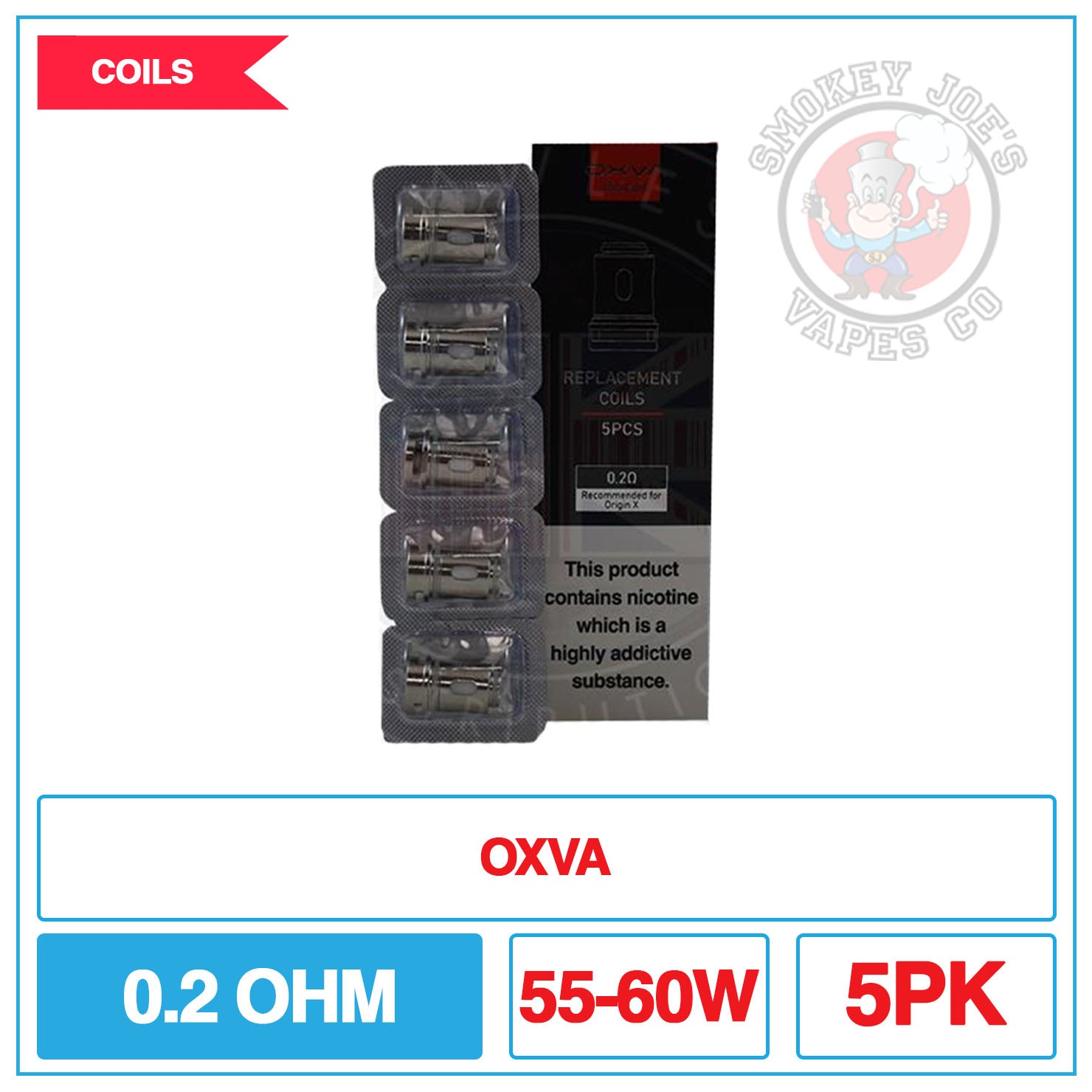 OXVA Origin UNI Coils - 5pk | Smokey Joes Vapes Co OXVA Origin UNI Coils - 5pk | Smokey Joes Vapes Co